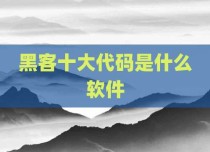 黑客十大代码是什么软件