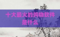 十大最火的购物软件是什么