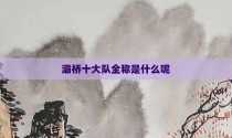 灞桥十大队全称是什么呢