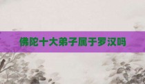 佛陀十大弟子属于罗汉吗