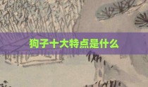 狗子十大特点是什么