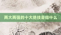 两大两强的十大绝技是指什么