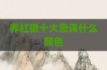 养红狼十大忌讳什么颜色
