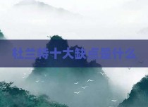 杜兰特十大缺点是什么