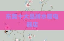 东莞十大品牌水暖电器店