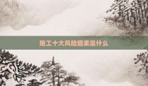施工十大风险因素是什么