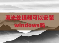 海光处理器可以安装windows吗