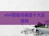 vivi智能马桶是十大品牌吗
