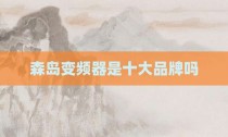 森岛变频器是十大品牌吗