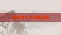 亚克的十大恶意日语