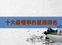 十大最懂事的星座排名