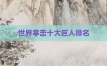 世界拳击十大巨人排名
