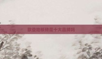 欧登地板砖是十大品牌吗