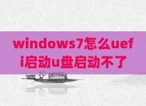 windows7怎么uefi启动u盘启动不了