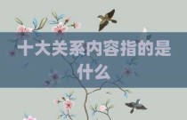 十大关系内容指的是什么