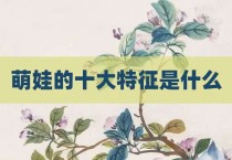 萌娃的十大特征是什么