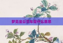 梦见坐公交车是什么意思