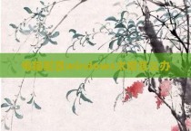 电脑配置windows太慢怎么办