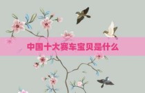 中国十大赛车宝贝是什么