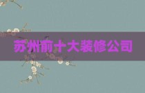 苏州前十大装修公司