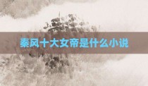秦风十大女帝是什么小说