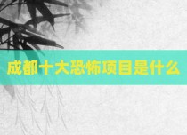 成都十大恐怖项目是什么