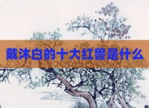 戴沐白的十大红兽是什么