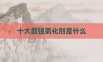十大最强氧化剂是什么