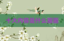 十大内容是什么画画