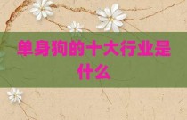 单身狗的十大行业是什么