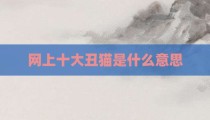 网上十大丑猫是什么意思