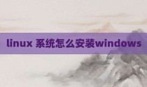 linux 系统怎么安装windows