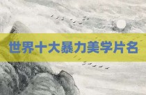 世界十大暴力美学片名
