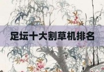 足坛十大割草机排名