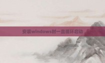 安装windows时一直循环启动