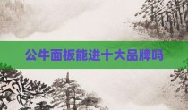 公牛面板能进十大品牌吗