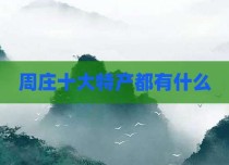 周庄十大特产都有什么