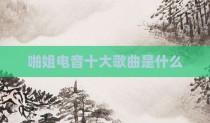 啪姐电音十大歌曲是什么