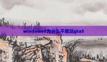 windows7为什么不能玩gta5