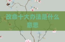 改命十大办法是什么意思
