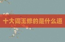 十大阎王修的是什么道