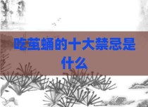 吃茧蛹的十大禁忌是什么