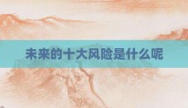 未来的十大风险是什么呢