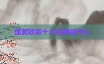 瑾澜软装十大名牌是什么