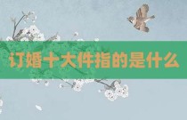 订婚十大件指的是什么