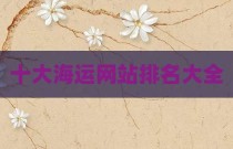 十大海运网站排名大全