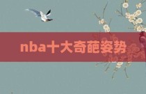 nba十大奇葩姿势