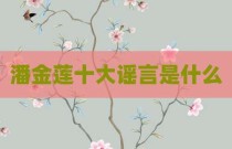 潘金莲十大谣言是什么