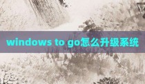 windows to go怎么升级系统