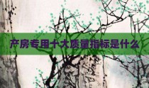 产房专用十大质量指标是什么